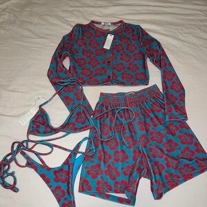 FRANKIES BIKINIS 4 PIECE TERRY SET